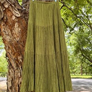 Vintage 90s Painted Pony High Waisted Green Olive Plaided Size One Size